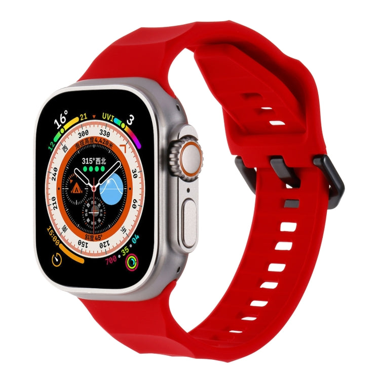 Ripple Silicone Sports Watch Band, For Apple Watch 8 45mm