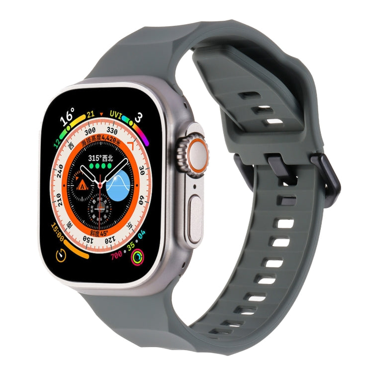 Ripple Silicone Sports Watch Band, For Apple Watch 8 45mm