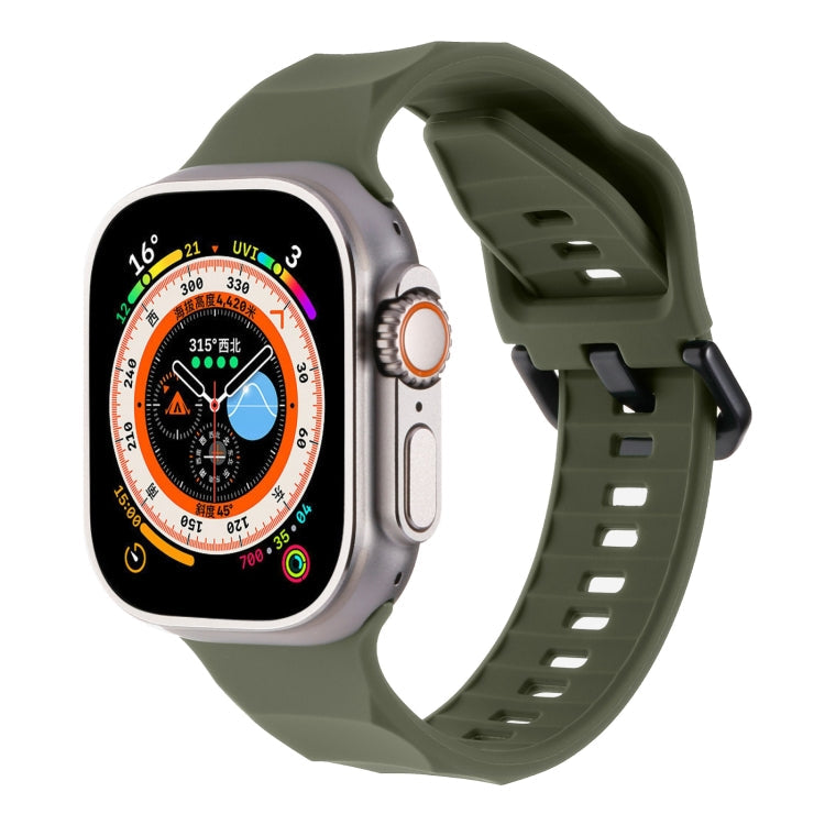 Ripple Silicone Sports Watch Band, For Apple Watch 7 45mm