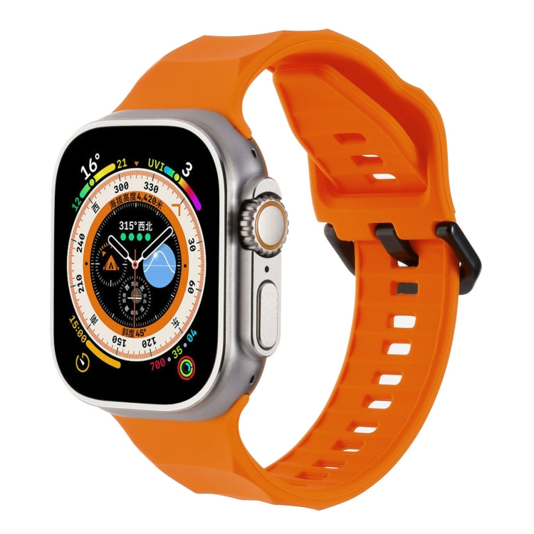 Ripple Silicone Sports Watch Band, For Apple Watch 7 45mm