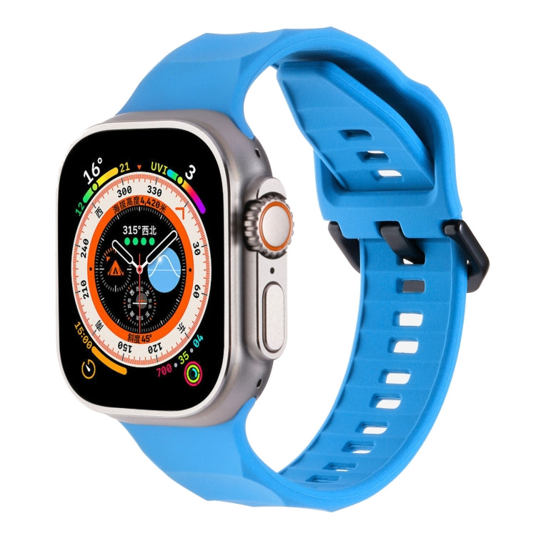 Ripple Silicone Sports Watch Band, For Apple Watch 7 45mm