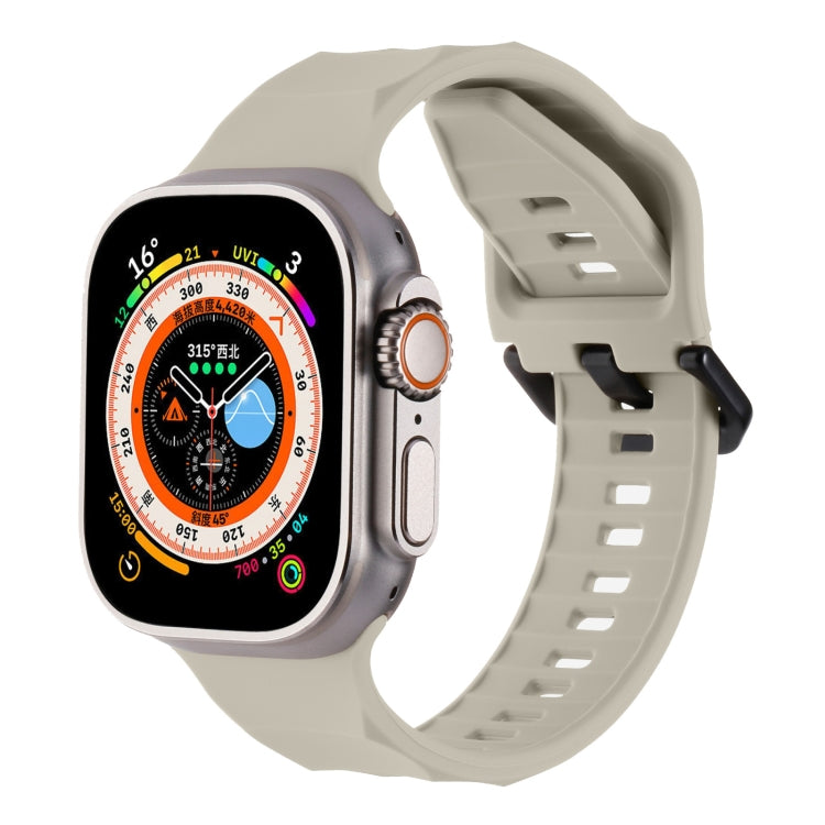 Ripple Silicone Sports Watch Band, For Apple Watch 5 44mm