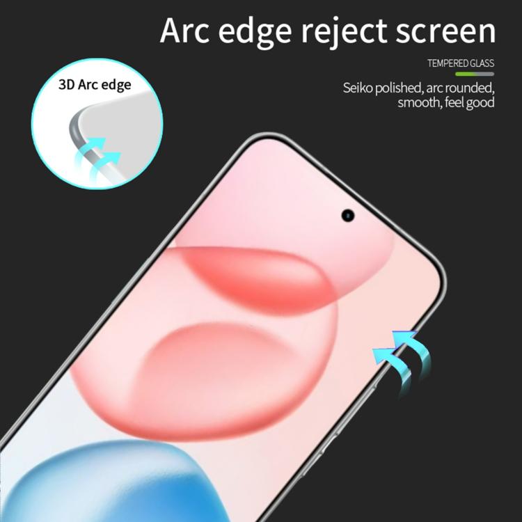For Honor 400 Pro Global 160.8mm MOFI 9H 3D Hot Bending Tempered Glass Film(Black)