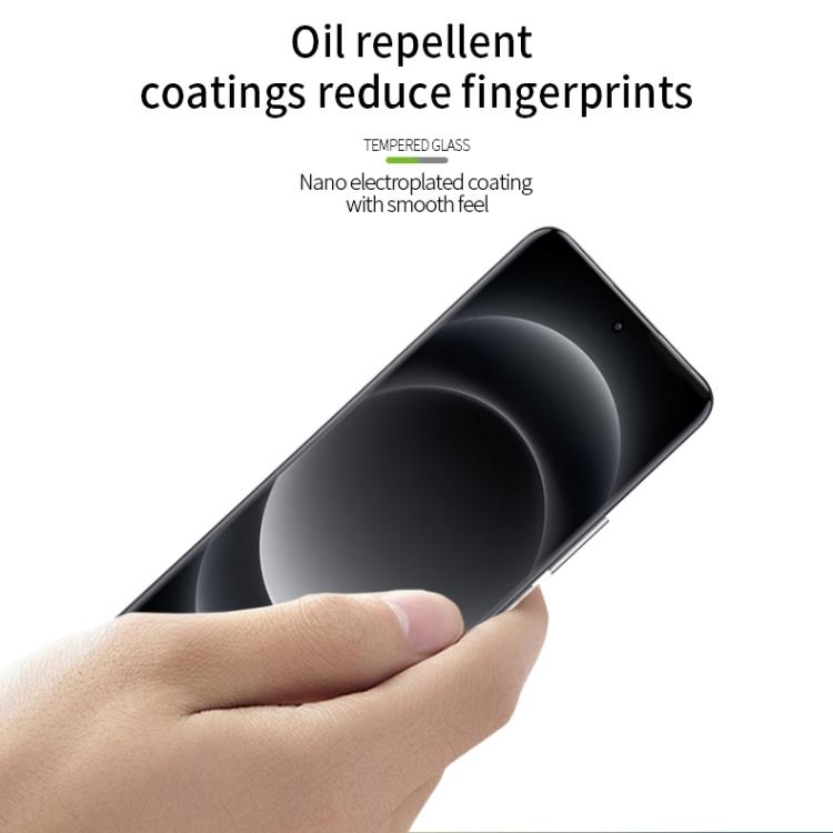 For Xiaomi 14 Ultra MOFI 9H 3D Hot Bending Tempered Glass Film(Black)