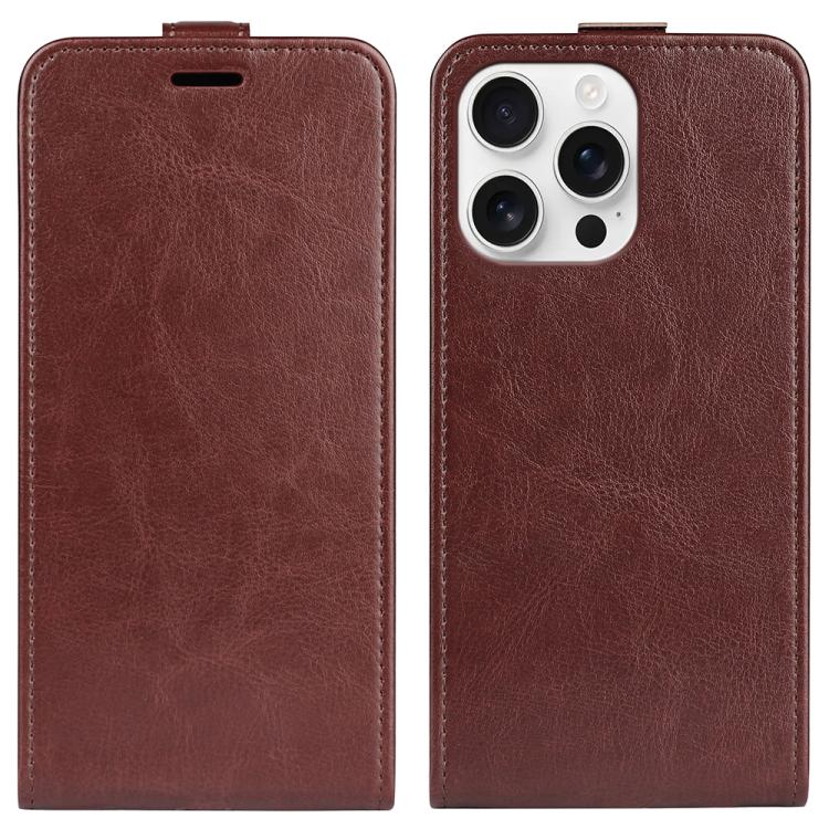 R64 Texture Single Vertical Flip Leather Phone Case, For iPhone 18 Pro / 17 Pro, For iPhone 18 Pro Max / 17 Pro Max, For iPhone 17e / 16e, For iPhone 17, For iPhone Air, For iPhone 16 Pro Max