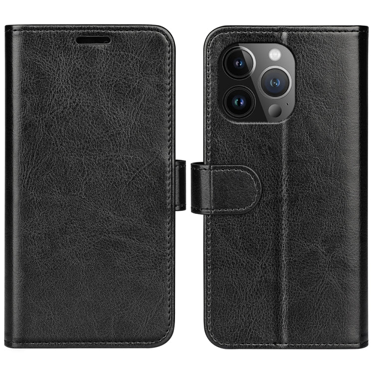 R64 Texture Horizontal Flip Leather Phone Case, For iPhone 16 Pro, For iPhone 16 Plus, For iPhone 16, For iPhone 15 Pro Max, For iPhone 15 Pro, For iPhone 15 Plus