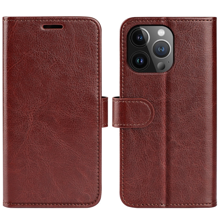 R64 Texture Horizontal Flip Leather Phone Case, For iPhone 16 Pro, For iPhone 16 Plus, For iPhone 16, For iPhone 15 Pro Max, For iPhone 15 Pro, For iPhone 15 Plus