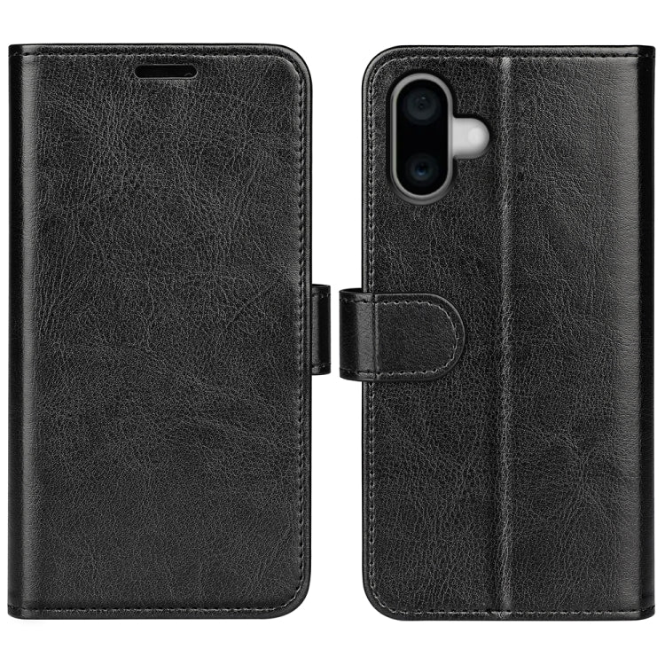 R64 Texture Horizontal Flip Leather Phone Case, For iPhone 16 Pro, For iPhone 16 Plus, For iPhone 16, For iPhone 15 Pro Max, For iPhone 15 Pro, For iPhone 15 Plus