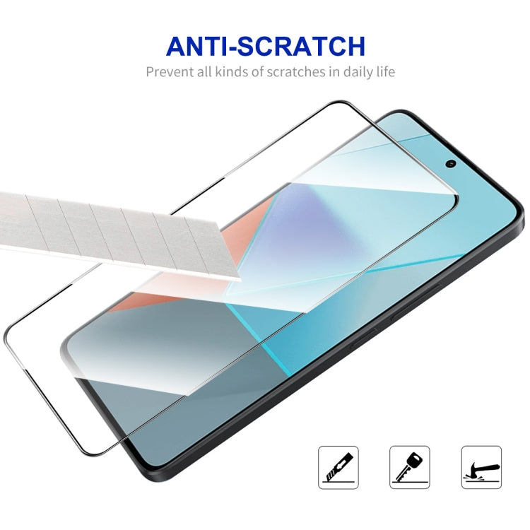 For Redmi Note 13 / Note 13 Pro 2pcs ENKAY Hat-Prince Full Glue High Aluminum-silicon Tempered Glass Film