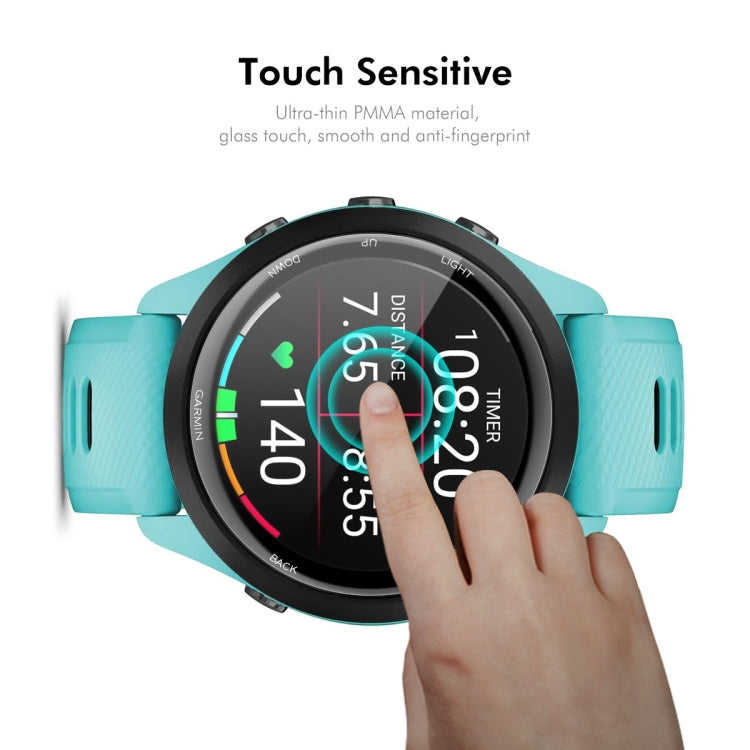 For Garmin Forerunner 265 2pcs ENKAY 3D Full Coverage Soft PC Edge PMMA HD Screen Protector Film