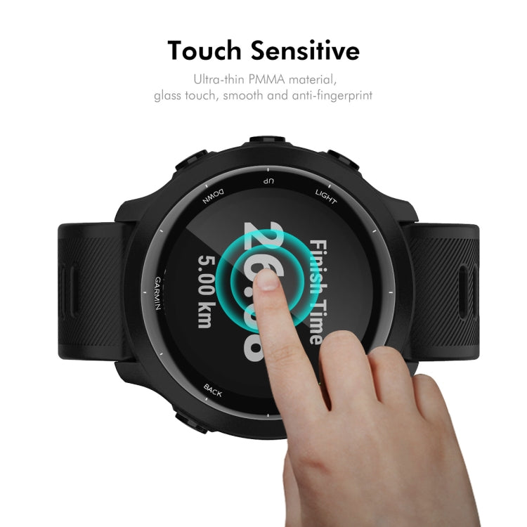 For Garmin Forerunner 158 2pcs ENKAY 3D Full Coverage Soft PC Edge PMMA HD Screen Protector Film