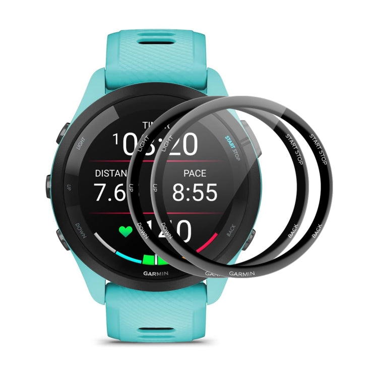 For Garmin Forerunner 245 / 245 Music 2pcs ENKAY 3D Full Coverage Soft PC Edge PMMA HD Screen Protector Film