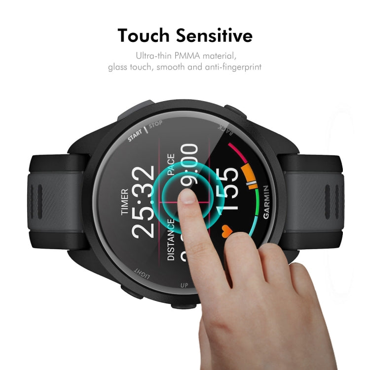 For Garmin Forerunner 165 / 165 Music 2pcs ENKAY 3D Full Coverage Soft PC Edge PMMA HD Screen Protector Film