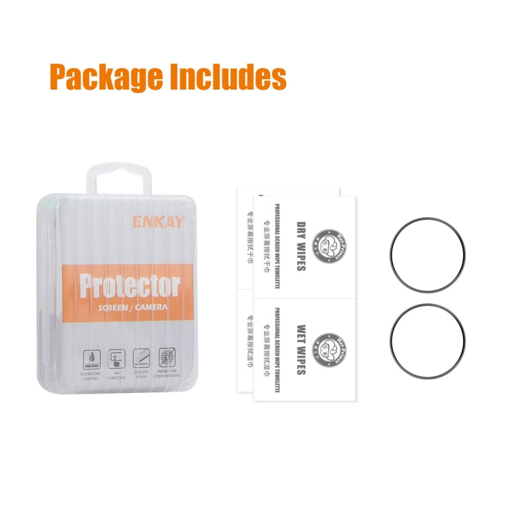 For Garmin Forerunner 165 / 165 Music 2pcs ENKAY 3D Full Coverage Soft PC Edge PMMA HD Screen Protector Film
