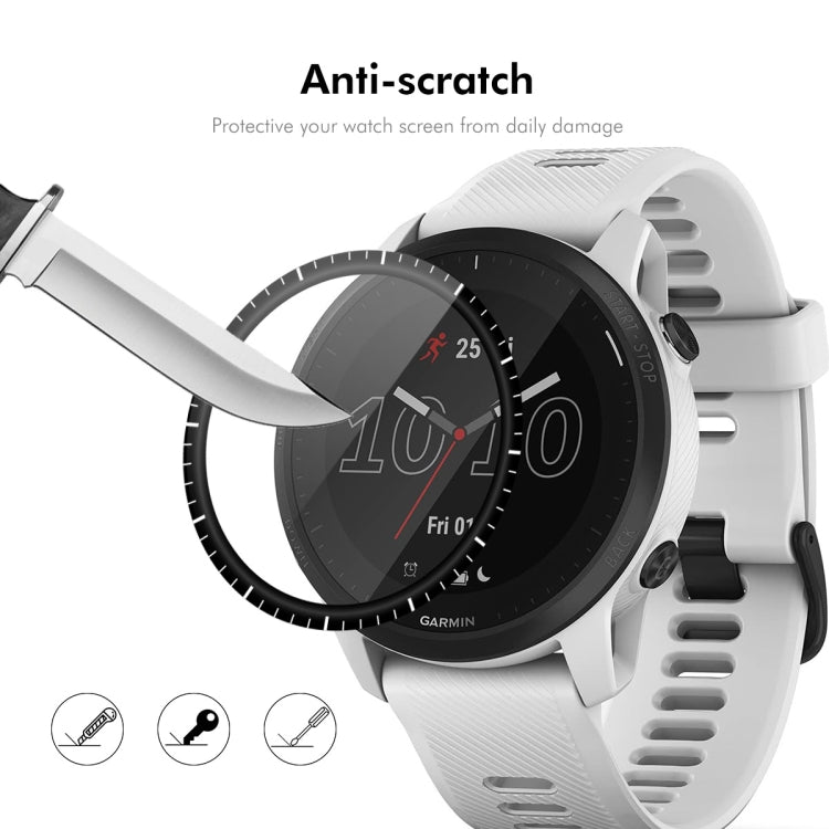 For Garmin Forerunner 945 5pcs ENKAY 3D Full Coverage Soft PC Edge PMMA HD Screen Protector Film