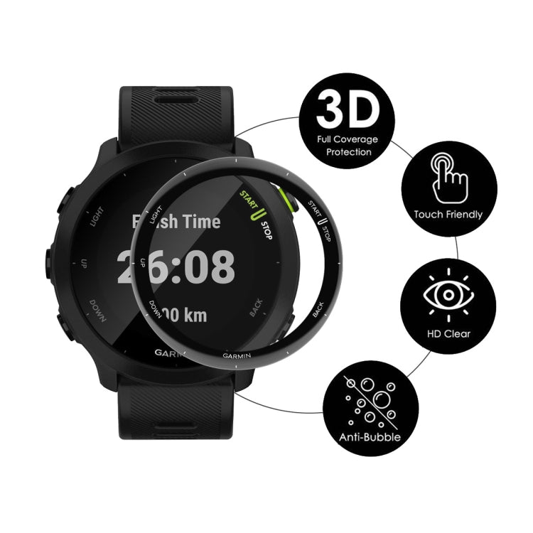 For Garmin Forerunner 158 5pcs ENKAY 3D Full Coverage Soft PC Edge PMMA HD Screen Protector Film