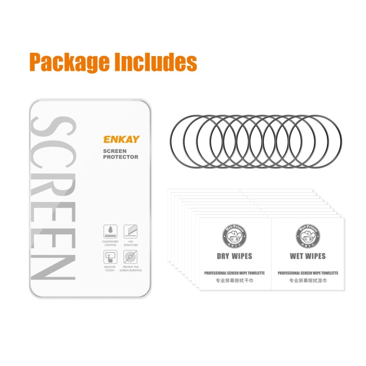 For Garmin Forerunner 165 / 165 Music 10pcs ENKAY 3D Full Coverage Soft PC Edge PMMA HD Screen Protector Film