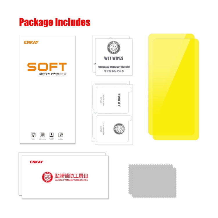 For Honor 90 Pro 2pcs ENKAY Full Glue Soft Explosion-proof Hydrogel Film