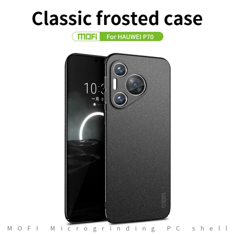 For Huawei Pura 70 MOFI Fandun Series Frosted PC Ultra-thin All-inclusive Phone Case(Black)