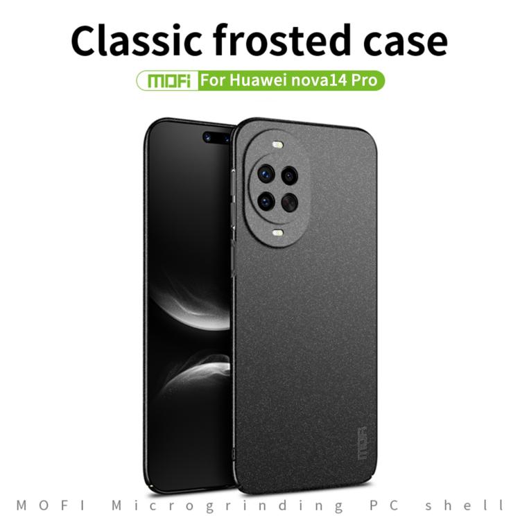 For Huawei nova 14 Pro MOFI Fandun Series Frosted PC Ultra-thin All-inclusive Phone Case(Black)