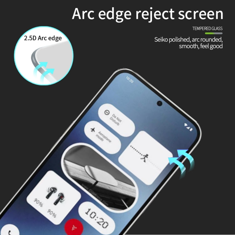 For Nothing Phone 2a PINWUYO 9H 2.5D Full Screen Tempered Glass Film(Black)