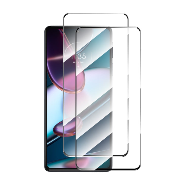 For Motorola Moto G84 2pcs ENKAY Full Glue High Aluminum-silicon Tempered Glass Film