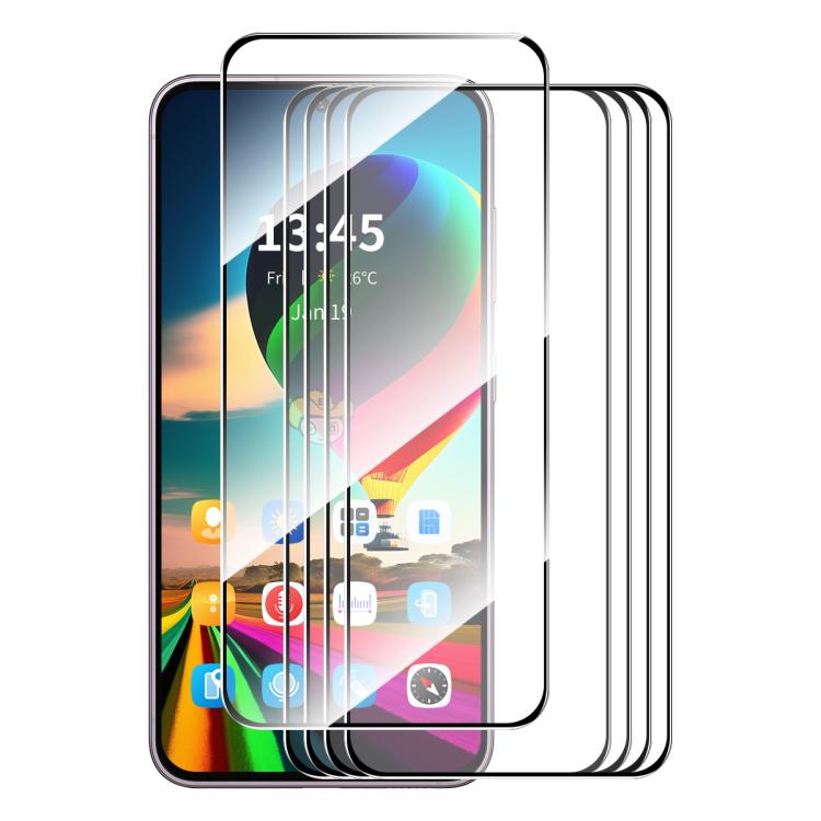 For Motorola Moto G 5G 2025 5pcs ENKAY Full Glue High Aluminum-silicon Tempered Glass Film