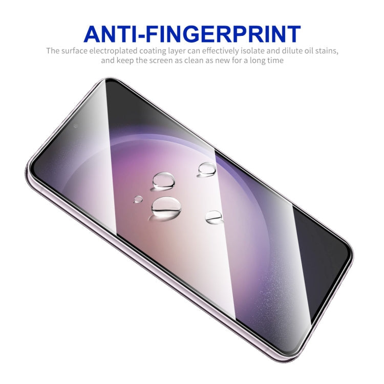 For Samsung Galaxy S24 FE 5G 5pcs ENKAY Hat-Prince Full Glue High Aluminum-silicon Tempered Glass Film