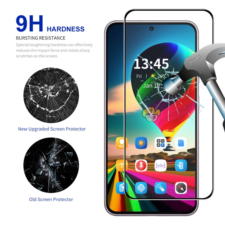 For Samsung Galaxy F55 / M55 / C55 5pcs ENKAY Hat-Prince Full Glue High Aluminum-silicon Tempered Glass Film