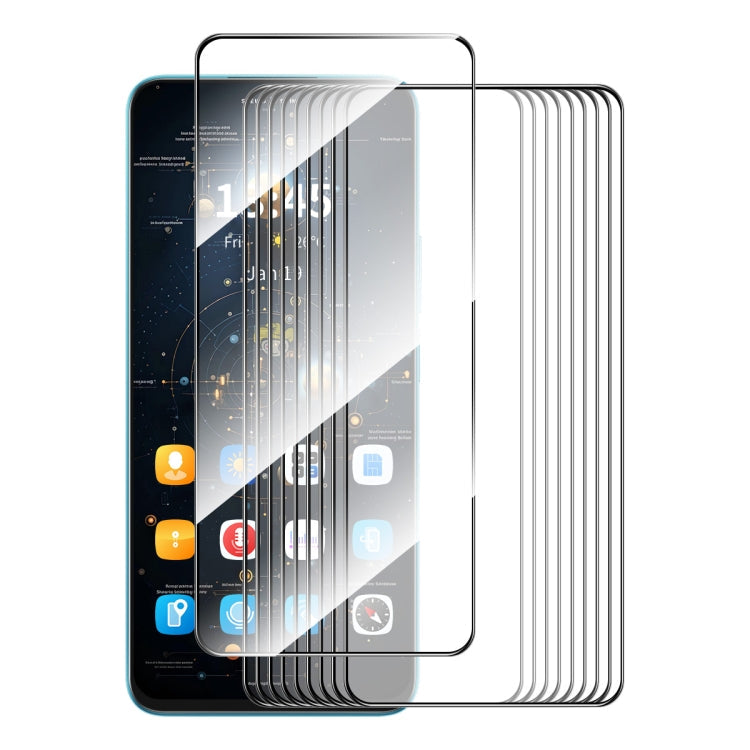 For Samsung Galaxy A36 / A56 10pcs ENKAY Hat-Prince Full Glue High Aluminum-silicon Tempered Glass Film