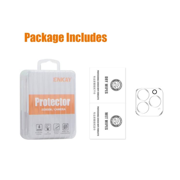 For iPhone 16 Pro / 16 Pro Max ENKAY Hat-Prince 9H Rear Camera Lens Tempered Glass Film