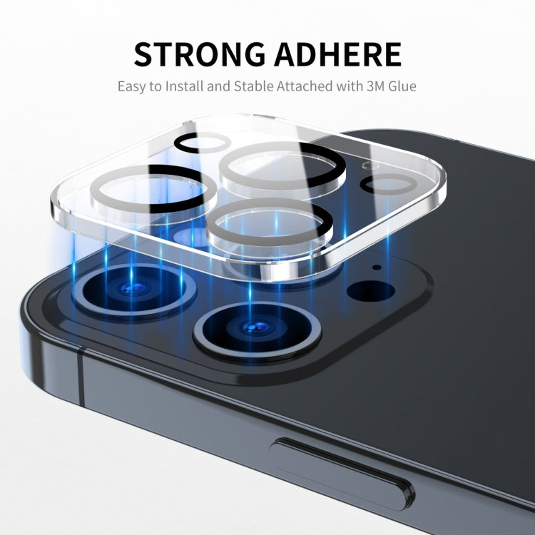 For iPhone 16 Pro / 16 Pro Max 2pcs ENKAY Hat-Prince 9H Rear Camera Lens Tempered Glass Film