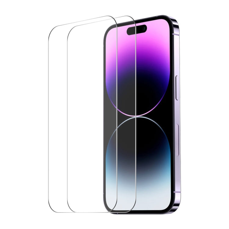 For iPhone 16 Pro Max 2pcs NKAY 0.26mm 9H 2.5D High Aluminum-silicon Tempered Glass Film