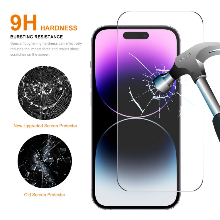 For iPhone 16 10pcs ENKAY 0.26mm 9H 2.5D High Aluminum-silicon Tempered Glass Film