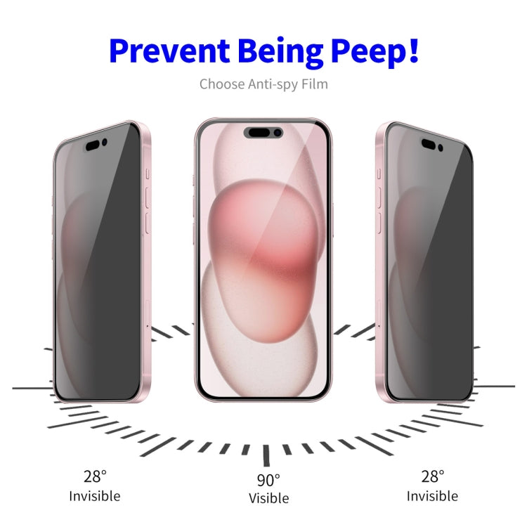 For iPhone 16 Plus ENKAY Hat-Prince 28 Degree Anti-peeping Tempered Glass Full Screen Film