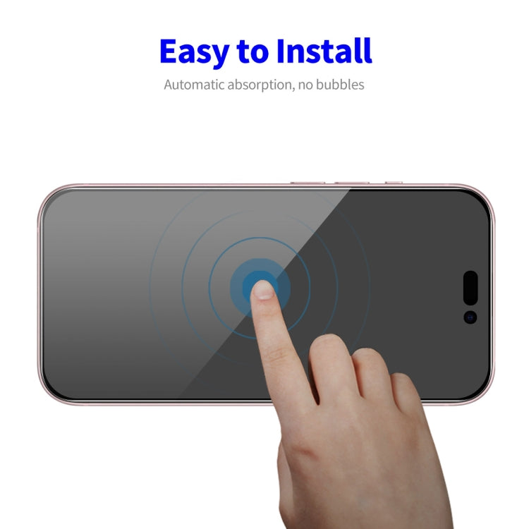 For iPhone 16 Plus 2pcs ENKAY Hat-Prince 28° Anti-peeping Tempered Glass Protector Full Screen Film