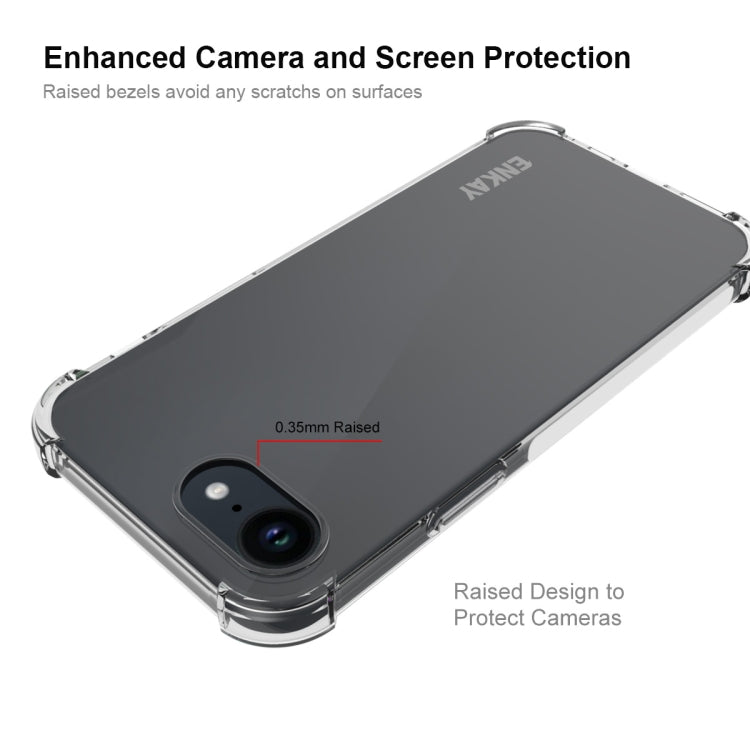 For iPhone 17e / 16e ENKAY Hat-Prince Transparent TPU Shockproof Phone Case