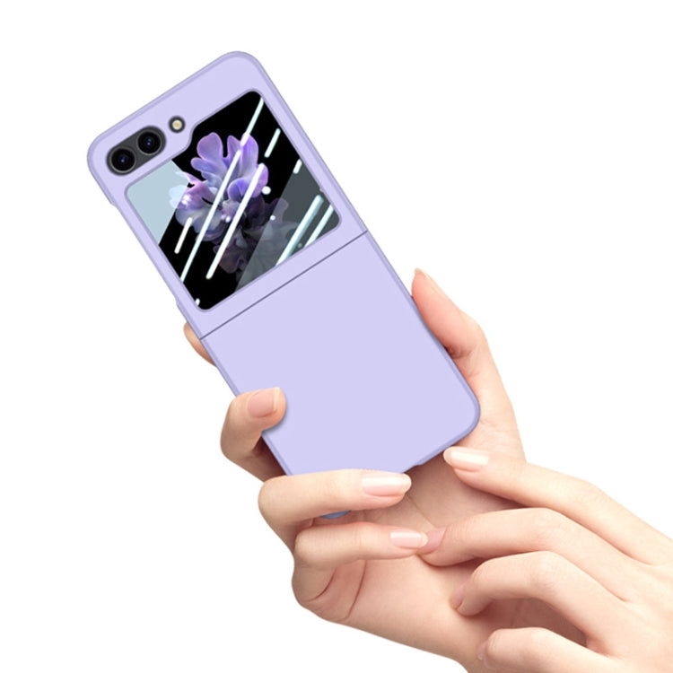 For Samsung Galaxy Z Flip6 / Flip7 FE JUNSUNMAY Smoothly PC + 9H Tempered Glass Protector Folding Phone Case(Black)