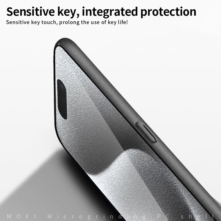 For iPhone 16 Plus MOFI Fandun Series Frosted PC Ultra-thin All-inclusive Phone Case(Black)