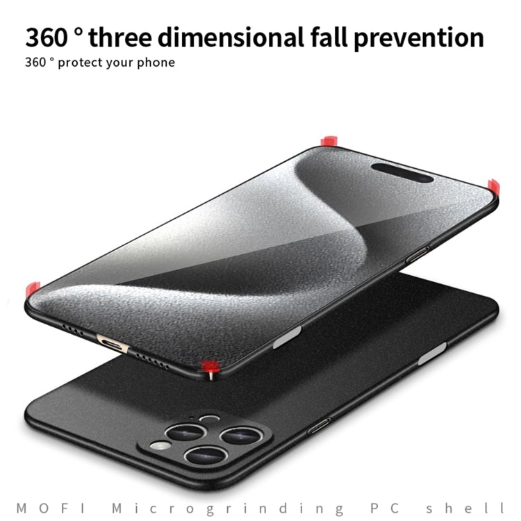 For iPhone 16 Pro MOFI Fandun Series Frosted PC Ultra-thin All-inclusive Phone Case(Black)