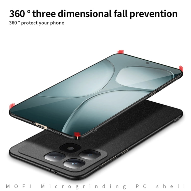 For Xiaomi Redmi K70 Ultra MOFI Fandun Series Frosted PC Ultra-thin All-inclusive Phone Case(Black)