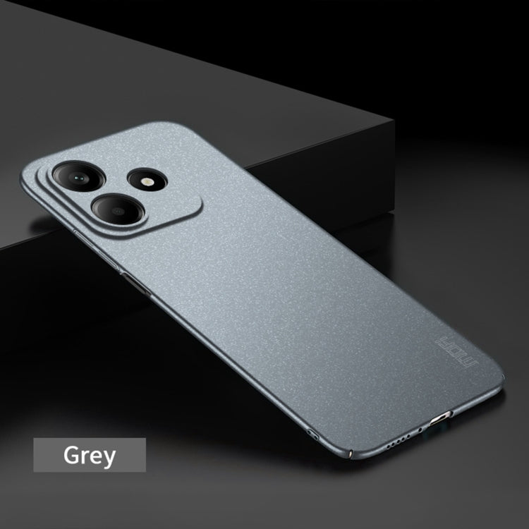 For Redmi Note 14 MOFI Fandun Series Frosted PC Ultra-thin All-inclusive Phone Case(Gray)