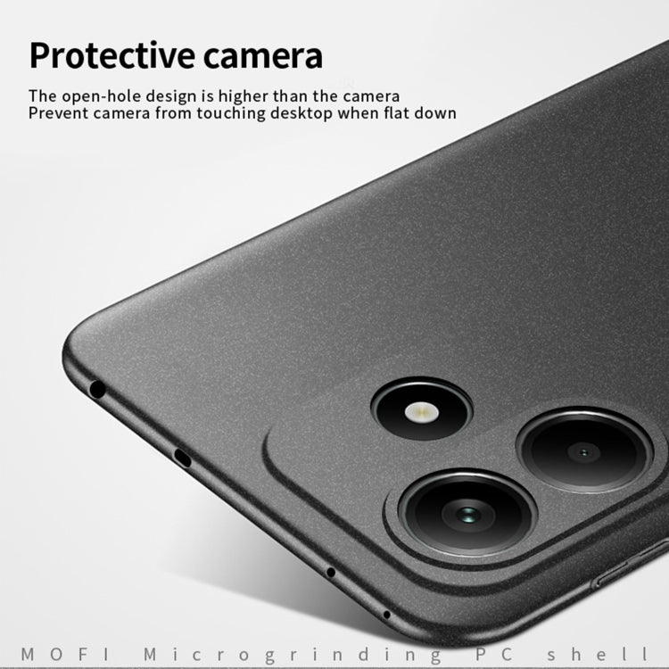 For Redmi Note 14 MOFI Fandun Series Frosted PC Ultra-thin All-inclusive Phone Case(Gray)