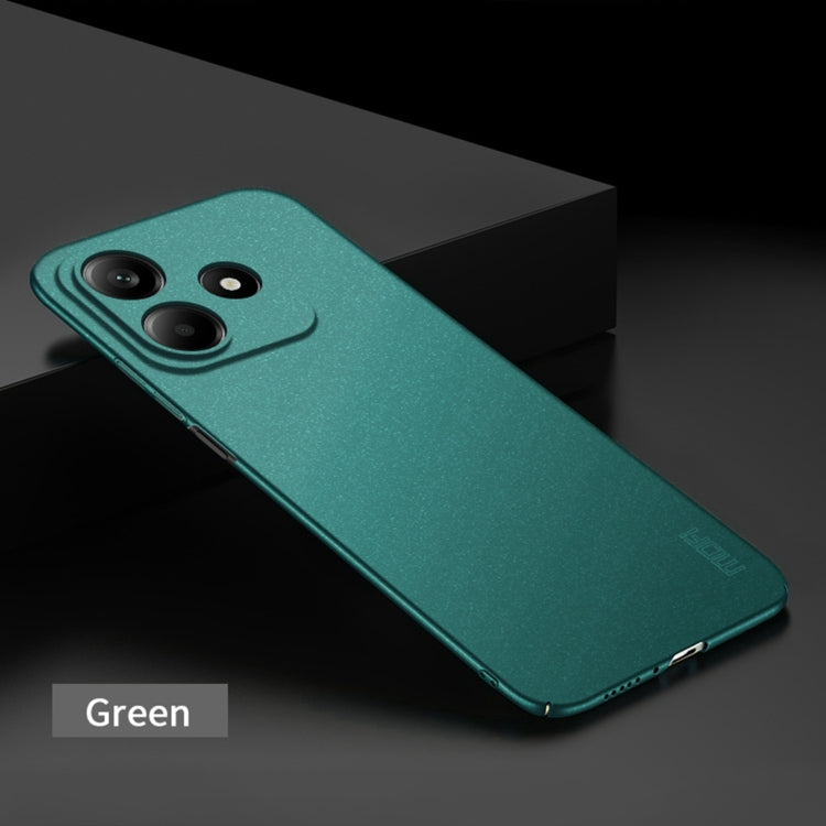 For Redmi Note 14 MOFI Fandun Series Frosted PC Ultra-thin All-inclusive Phone Case(Green)