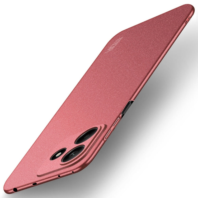 For Redmi Note 14 MOFI Fandun Series Frosted PC Ultra-thin All-inclusive Phone Case(Red)