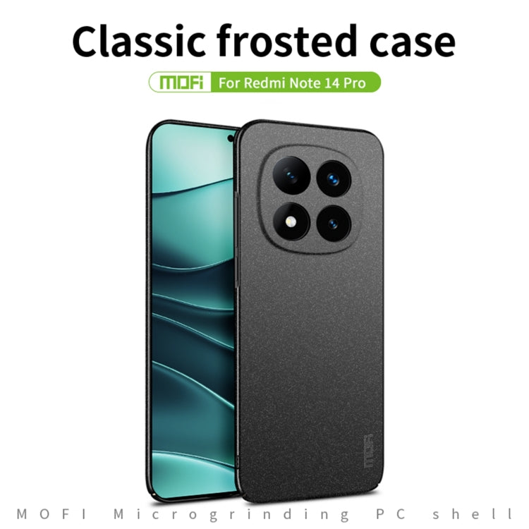 For Xiaomi Redmi Note 14 Pro MOFI Fandun Series Frosted PC Ultra-thin All-inclusive Phone Case(Green)