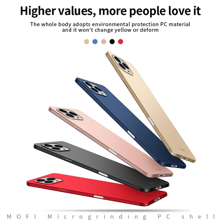 For iPhone 16 Pro MOFI Frosted PC Ultra-thin Hard Phone Case(Black)
