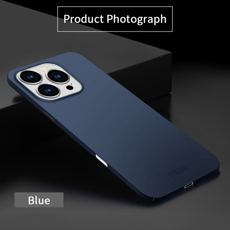 For iPhone 16 Pro Max MOFI Frosted PC Ultra-thin Hard Phone Case(Blue)
