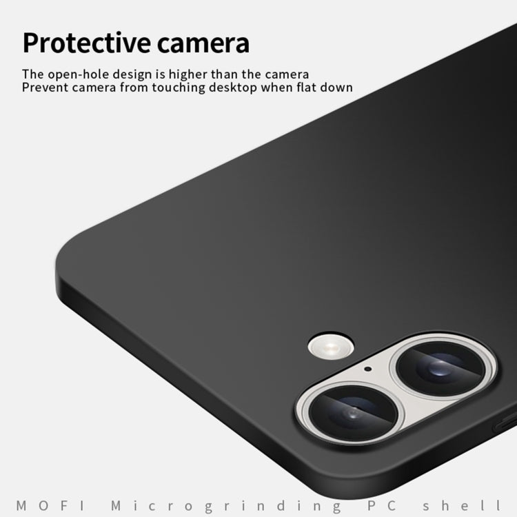For iPhone 16 MOFI Frosted PC Ultra-thin Hard Phone Case(Gold)