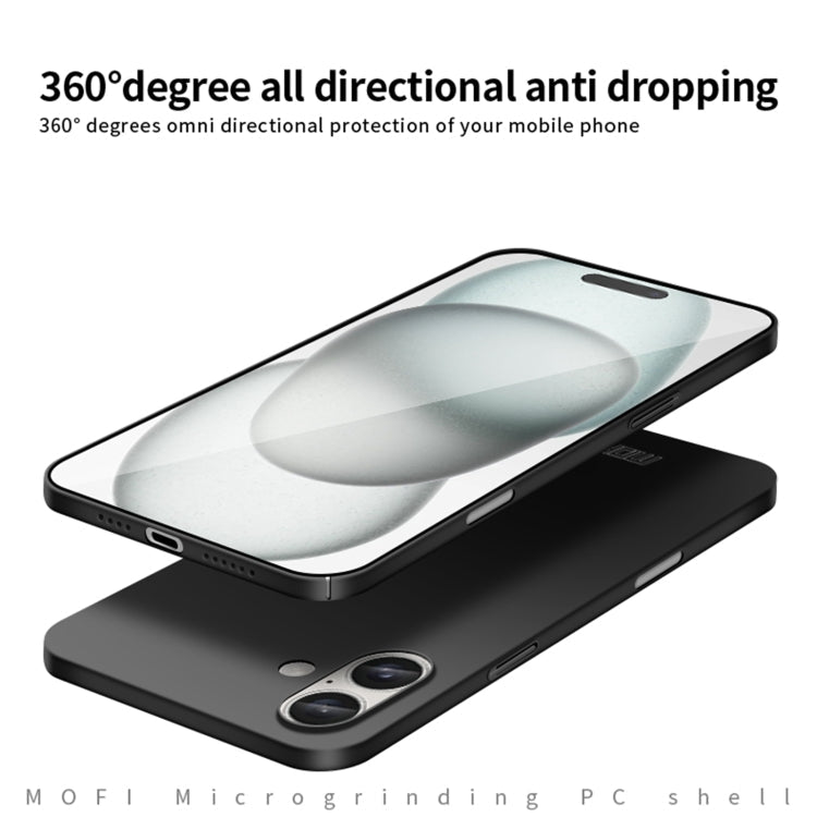 For iPhone 16 Plus MOFI Frosted PC Ultra-thin Hard Phone Case(Rose Gold)